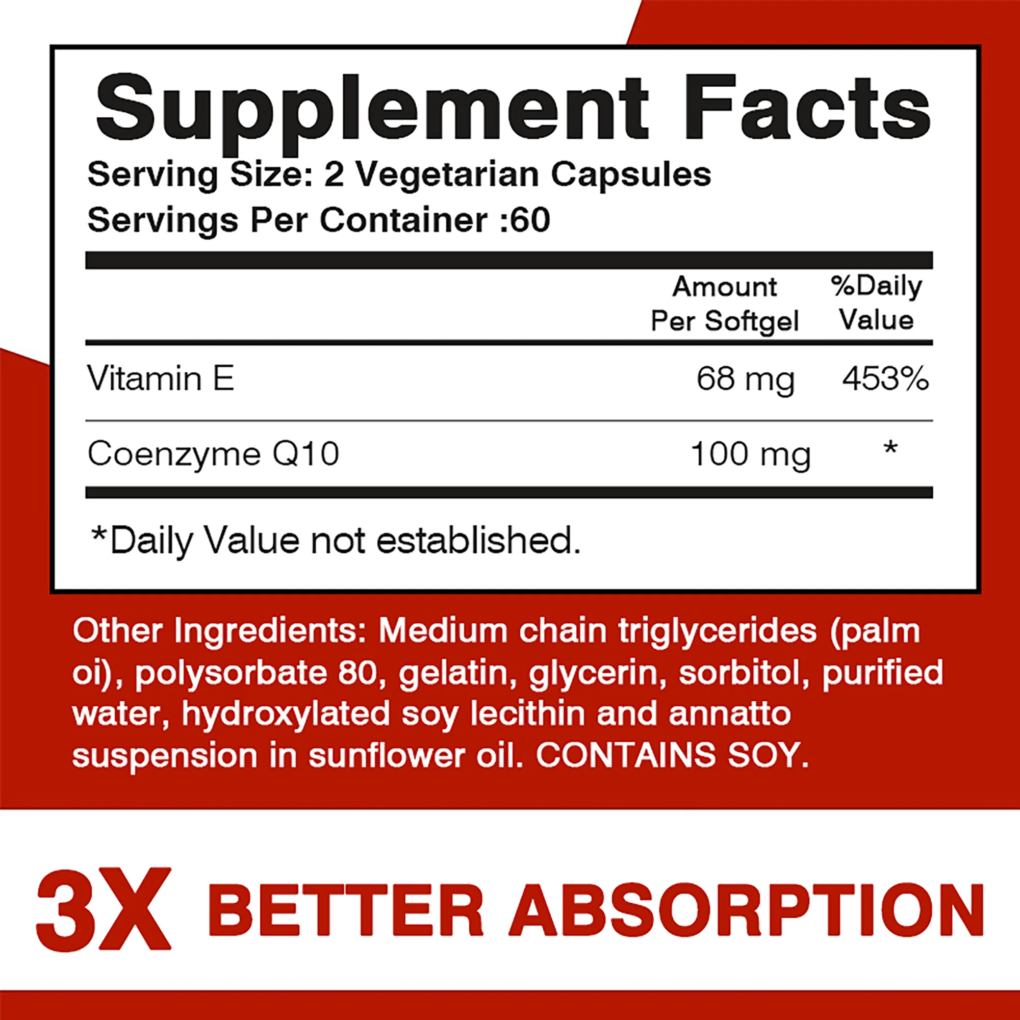Ultra CoQ10 – Provides Energy, Supports Heart and Cardiovascular Health, Antioxidant – 120 Capsules