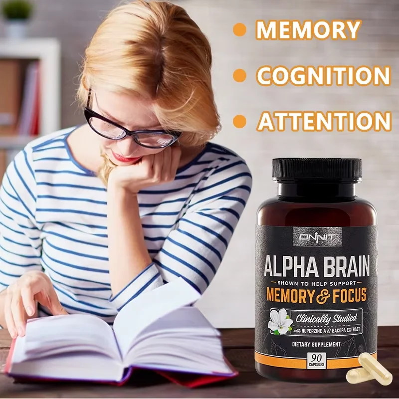 Brain Health Supplement Capsules – Supports Memory Concentration And Cognitive Processing Speed – 90 Count Bottle