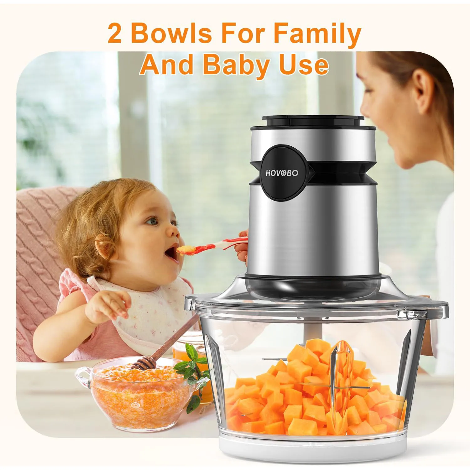 2 Speeds 500W Electric Food Processor 2L Meat Grinder Mincer kitchen Blender Food Processor Slicer Vegetable Food Chopper Meat - Image 3