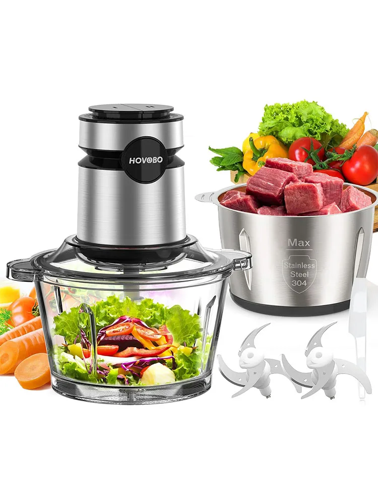 2 Speeds 500W Electric Food Processor 2L Meat Grinder Mincer kitchen Blender Food Processor Slicer Vegetable Food Chopper Meat - Image 7